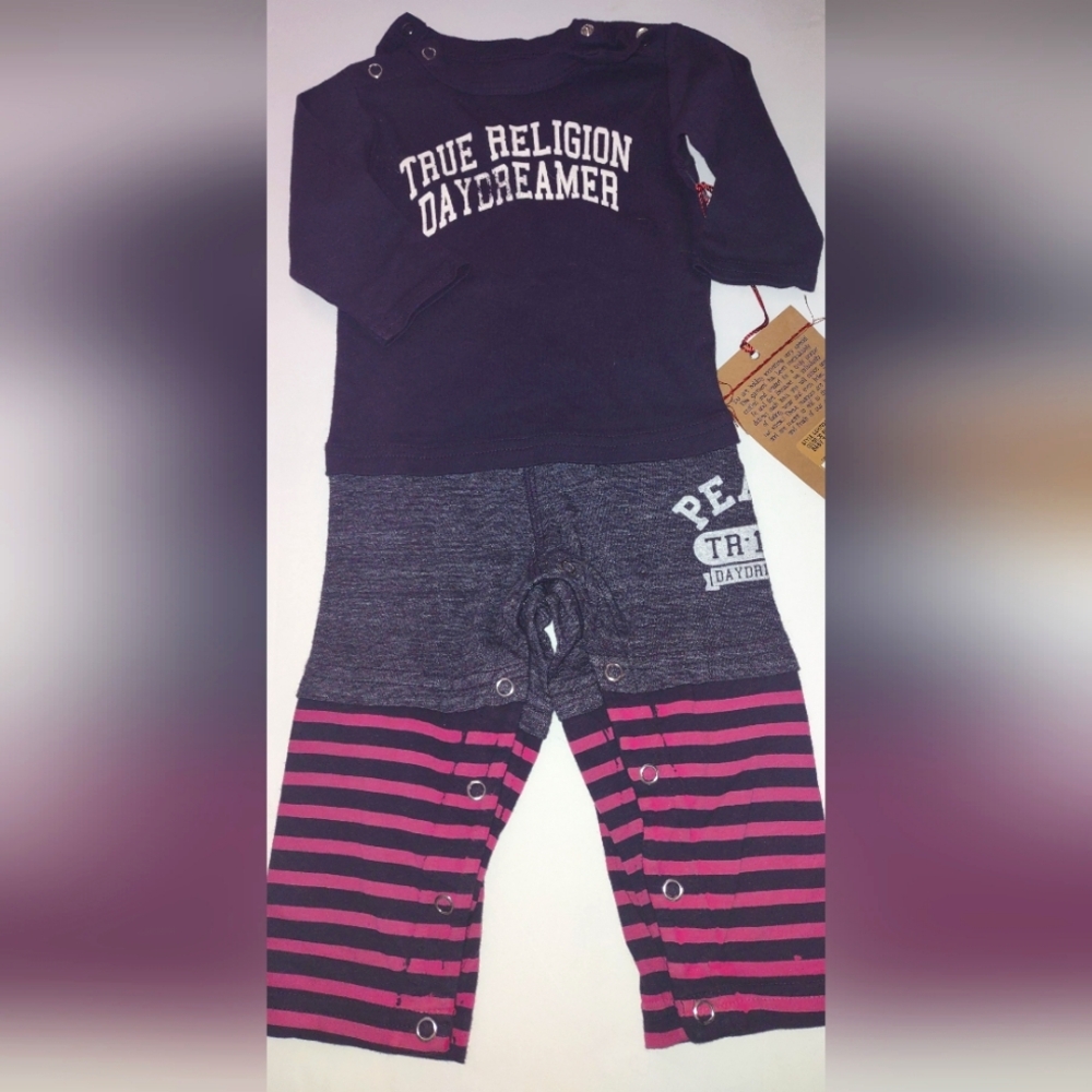 True Religion 6-12 Mo Baby One Piece New With Tag Excellent Condition Great Gift